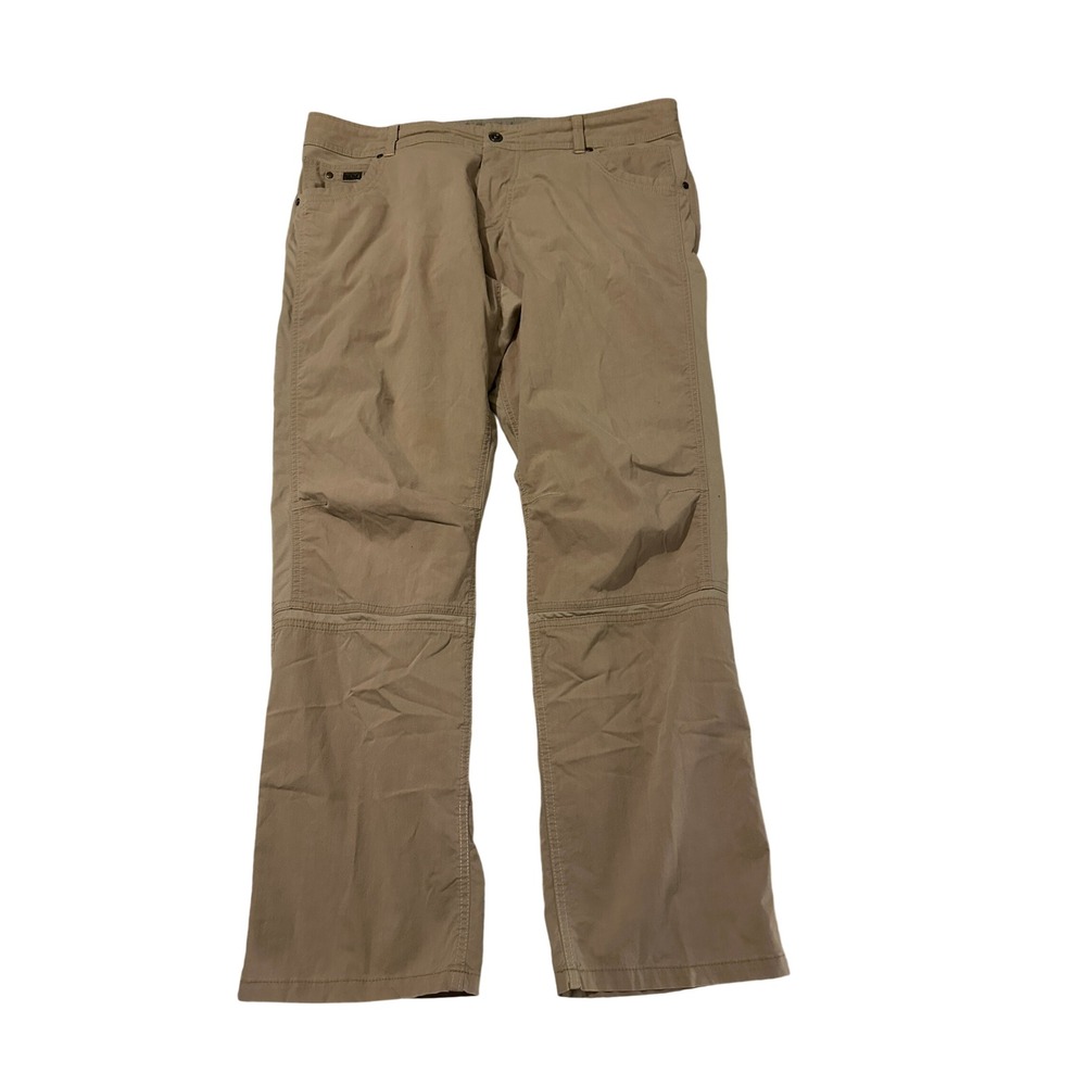 Kuhl Rydr Men Khaki Tan Articulated Knee Hiking Work Pants 40x32 Style 5109